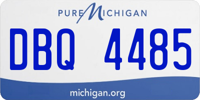 MI license plate DBQ4485