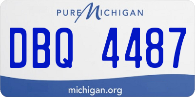 MI license plate DBQ4487