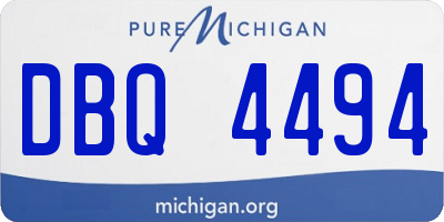 MI license plate DBQ4494