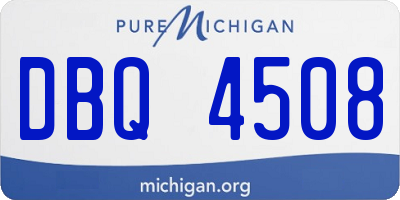 MI license plate DBQ4508