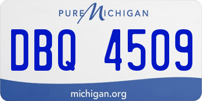 MI license plate DBQ4509