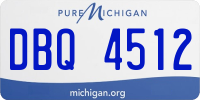 MI license plate DBQ4512