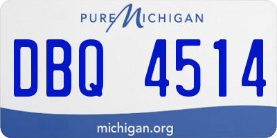 MI license plate DBQ4514
