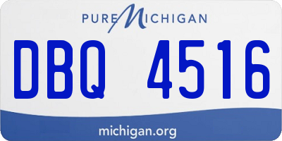 MI license plate DBQ4516