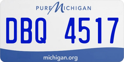 MI license plate DBQ4517