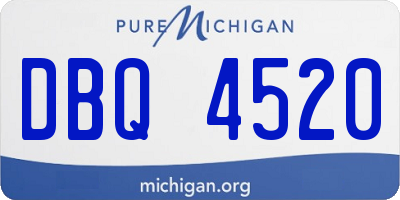MI license plate DBQ4520