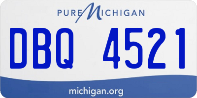 MI license plate DBQ4521