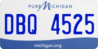 MI license plate DBQ4525