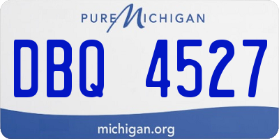 MI license plate DBQ4527
