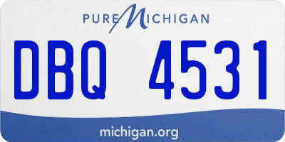 MI license plate DBQ4531