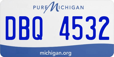 MI license plate DBQ4532