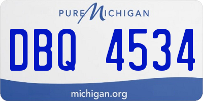 MI license plate DBQ4534