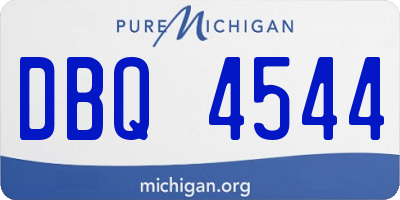 MI license plate DBQ4544