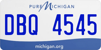MI license plate DBQ4545