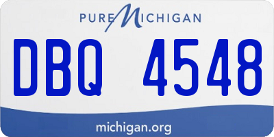 MI license plate DBQ4548