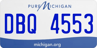 MI license plate DBQ4553