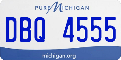 MI license plate DBQ4555
