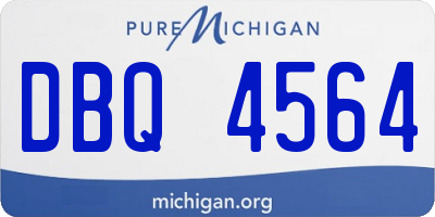 MI license plate DBQ4564