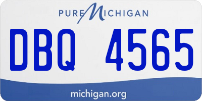 MI license plate DBQ4565