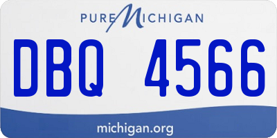 MI license plate DBQ4566