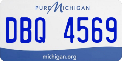 MI license plate DBQ4569