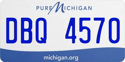 MI license plate DBQ4570
