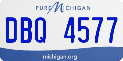 MI license plate DBQ4577