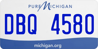 MI license plate DBQ4580