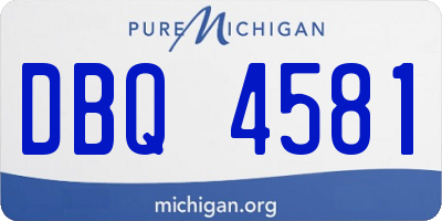 MI license plate DBQ4581