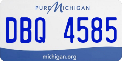 MI license plate DBQ4585