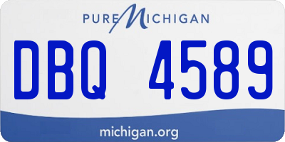 MI license plate DBQ4589
