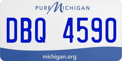 MI license plate DBQ4590