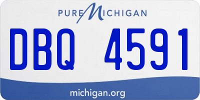 MI license plate DBQ4591