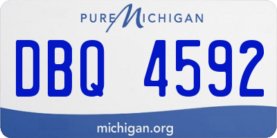 MI license plate DBQ4592