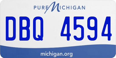 MI license plate DBQ4594