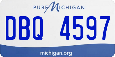 MI license plate DBQ4597