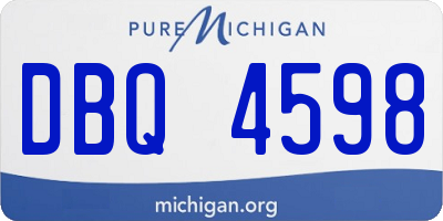 MI license plate DBQ4598