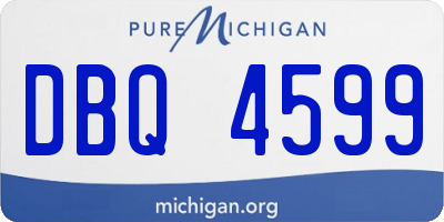 MI license plate DBQ4599