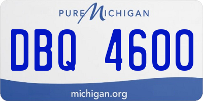 MI license plate DBQ4600