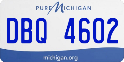 MI license plate DBQ4602