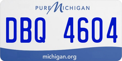 MI license plate DBQ4604