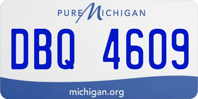 MI license plate DBQ4609