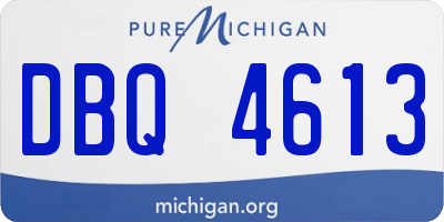 MI license plate DBQ4613