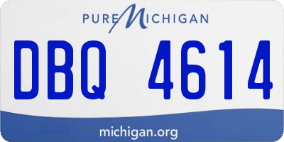 MI license plate DBQ4614