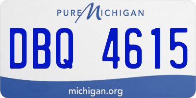 MI license plate DBQ4615