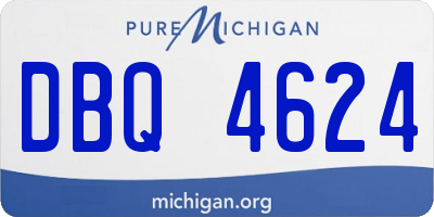 MI license plate DBQ4624