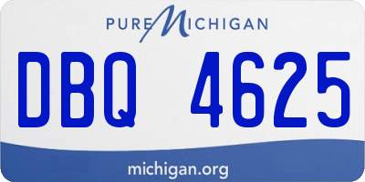 MI license plate DBQ4625