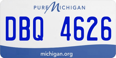 MI license plate DBQ4626