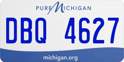 MI license plate DBQ4627