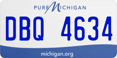 MI license plate DBQ4634